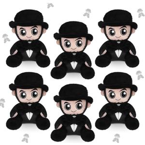 VioraWhite 6 Pcs American Lincoln Plush Toys Gifts Bulk 5.5" Mini Plushies Honest Stuffed Lincoln President Day Party Favor 250 Anniversary Patriotic Memorial Day Gifts