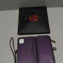 Defencase Compatible with iPhone 11 Case Wallet with RFID Blocking Card Holder for Women and Men, Fashion PU Leather Magnetic Snap Flip Zipper Strap Wallet Phone Case Fit for iPhone 11 6.1", Purple