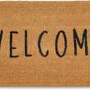 MAINEVENT Welcome Long Door Mat 48x24 Inch, Oversized Welcome Mat for Double Door Covered Outdoor Entrance with Non-Slip PVC Backing