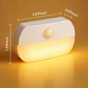 6 Pack Rechargeable Motion Sensor Stair Lights, Indoor Hallway Wall Light, Magnetic Wireless Peel and Stick On Closet Light, Battery Operated LED Night Lights for Step Bedroom Cabinet Toilet Bathroom