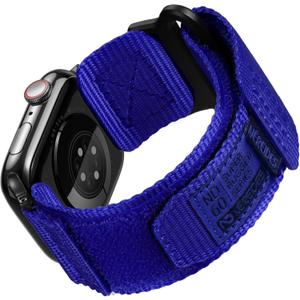 Nereides Compatible with Apple Watch Series 11 Band Series 10/9/8/7/6/5/4/SE/SE2/Ultra 3/2/1, Nylon Sports Strap with Woven Design for 49mm/46mm/45mm/44mm (L,Electric Blue)