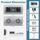 Abestorm Crawlspace Ventilation Fan, Crawl space Ventilator Fan with Humidistat, Temperature Controller, Moisture Reducing, for Crawl Spaces Garage Attic Hydroponics Grow Tents, 240CFM Air-out