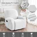 Waterproof Recliner Chair Cover, XL-1 Seat Couch Cover, Ivory White, Size: 28-40in (XL-1 Seat）