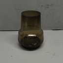 Amber Glass Vase Bud Flower Vase with Modern Design, Brown Wide Mouth Decorative Vase Gift for Home Decor, Living Room, Dining Table, Entryway, Shelf, Wedding, Office, 7.3 Inch (Amber)