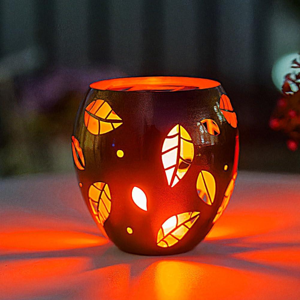 Metal Table Solar Lanterns Outdoor Waterproof, Solar Fire Bowl with Flickering Flame Garden Decor for Patio Outdoor, Solar Lantern Christmas Gardening Gifts for Women Grandma Mom