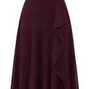 BeryLove Formal Dresses for Women 2026 Wedding Guest with Slit Cocktail Elegant Lace Long Prom Dress (Red, XL)