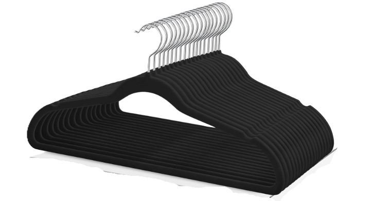 HOUSE DAY Premium Velvet Hangers 15 Pack Black, Non-Slip Flocked Felt Hangers, Sturdy Clothes Hangers with 360° Rotatable Hook, Heavy Duty Coat Hanger, Durable Slim Hanger for Closet Space Saving One broken