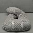 Travel Pillow for Kids & Adults, Car Pillow for Back Seat, Sleeping Support Cushion for Long Road Trips, Toddler Carseat Pillow with Removable & Washable Cover, Grey