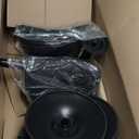 Sweetcrispy Modern Bar Stools Set of 2, Adjustable Faux Leather Upholstered Swivel Bar Stools, Counter Height Bar Chairs with Back for Kitchen Island, Black