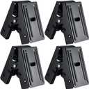 Gisafai 4 Pieces Steel Sawhorse Brackets with 220lb / 100kg Capacity (One Pair), Easy to Use Saw Horses Brackets Metal for Compact Storage(Black)