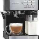 Hamilton Beach Slide and Lock Espresso Machine, Programmable Coffee Maker for Caf-Quality Cappuccino & Latte, 15 Bar Pump, Milk Frother Steamer Wand, 70 oz. Removable Reservoir, Black (40750)
