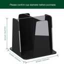 Coffee Cup Organizer for Countertop - Rotating Plastic Cup Holder 4 Compartments Black Acrylic Cup and Lid Holder for Coffee Bar Restaurant Breakroom Disposable Paper Coffee Cup Dispenser