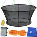 Drasry Fishing Net Trap for Crayfish Crab Bait Minnow Shrimp Foldable Fish Crawdad Lobsters Cast Net Collapsible (31.5 * 23.6 IN (80 * 60 CM))
