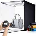 Amazon.com : Fasonic 24"x24" Photo Studio Light Box for Photography, Foldable Bi-Color Dimmable Shooting Tent Kit with 240 LED Lights, 3000-6500K Lighting Booth, 6 Color Backdrops : Electronics