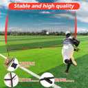 10x20ft Portable Sport Net with Handbag and 12 Ground Nails. Stable Backstop Net for Softball, Lacrosse, Soccer, Baseball. Ball Stop Equipment for Backyard Garden TrainingOnly Block