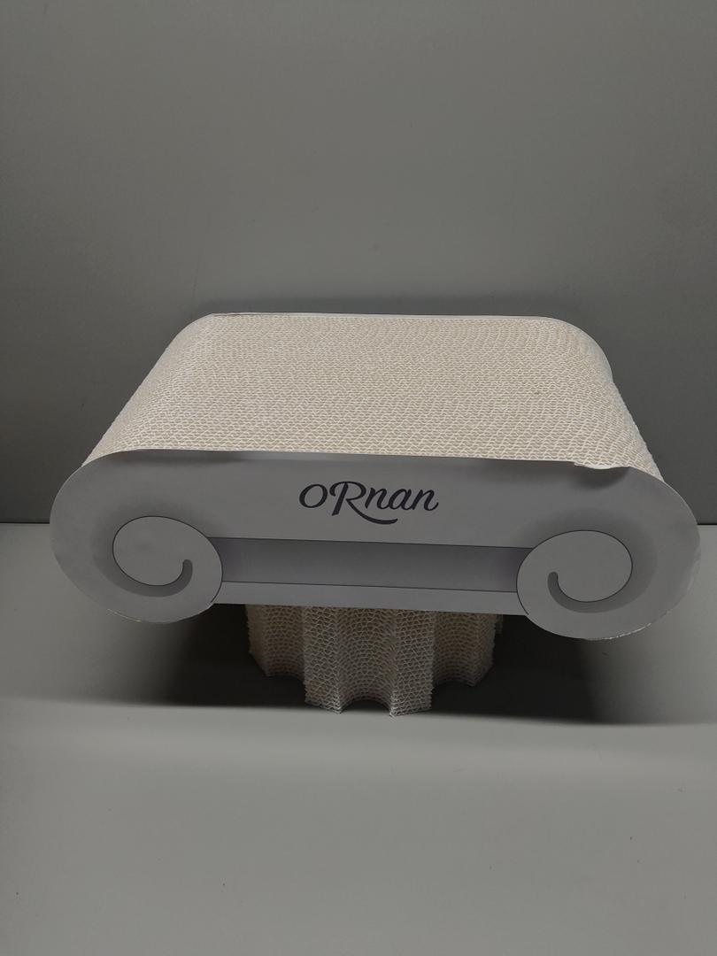 Ornan Art Cat Scratching Post – White ,Roman column Shape,Environmentally Friendly Corrugated Paper,Simple Design – for All Cats,Vertical Cat Scratching Board,Protecting Furniture Cat Scratch Pad.