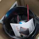 Aramox 6in Solar Powered Exhaust Fan, ABS Solar Panel Powered Fan Kit, Solar Exhaust Vent Fan Ventilator for Round Pipe for Pet House Chicken Coop RV Greenhouse