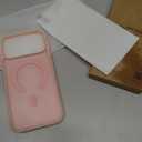 SUPFINE Magnetic for iPhone 17 Pro Max Case with Screen Protector (Compatible with MagSafe)(Military Grade Drop Protection) Translucent Matte Shockproof with Anti-Fingerprint Phone Cover, Light Pink