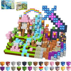 150PCS Magnetic Blocks, Magnetic Building Blocks, Magnet Blocks for Kids Age 3-5 4-8 8-12, STEM Sensory Educational Magnet Stacking Toys Boys Girls Gifts