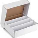 Collector Card Storage Box,Hold 3120 Count Trading Cards Box,White Sports Card Boxes Card Sorting Tray Card Sleeve Cases Card Collection Box for Soccer Basketball Cards (1 Sets)