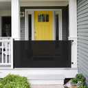 Retractable Baby Gates Extra Wide | 72" Wide x 38" Tall Dog Gates for Stairs | Indoor/Outdoor Use | Child Gates for Doorways, Deck, Porch, Hallways, Patio - Black