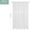 2 x Mrs Awesome Clear Shower Curtain Liner with 3 Magnets, 72x72 Premium Flexible Sturdy Plastic Shower Curtain for Bathroom Lightweight, Waterproof, Clear