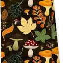 Giosve Fall Mushroom Kitchen Towels, Cottagecore Mushroom Autumn Maple Leaf Decorative Hand Towels for Bathroom, Autumn Dish Tea Towel for Kitchen Decor, Cottagecore Bathroom Decor, 16x24 Inch