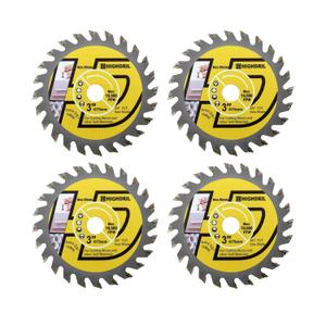 HIGHDRIL TCT Wood Blade 3" 75mm x Arbor 3/8" 10mm - 4pcs Angle Grinder Cutting Disc for Cutting Wood Plywood Chipboard Multilayer Panels