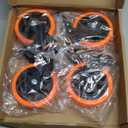 QNCZ Caster Wheels, 5 Inch Heavy Duty Casters Set of 4, Silent Industrial Casters Load 2600lbs, Swivel Casters for Furniture, Workbench and Cart Wheels