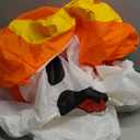 5FT Halloween Inflatable elf Head Pumpkin, Halloween Decoration, Halloween Inflatable Built-in LED Light for Indoor and Outdoor Courtyard Garden Door Decoration