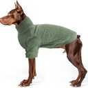 Dog Turtleneck Knitted Shirt Stretchy Pullover Sweater Winter Warm Puppy Clothes for Small Medium Dogs (Grayish Green), 