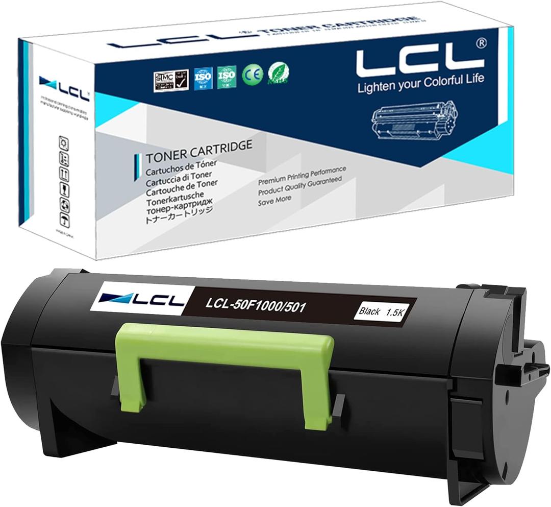 LCL Remanufactured Toner Cartridge Replacement for Lexmark 50F1000 50F000G 500G 501 MS310 MS310d MS310dn MS312 MS312DN MS410 MS410d MS410dn MS415 MS415DN MS510 MS510dn MS610 MS610DN (1-Pack Black) (Regular)