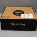 Blissful Diary Baby Play Gym & Activity Mat, 5 Developmental Zones Wooden Tummy Time Mat with 5 Detachable Sensory Toys for Motor Skills & Sensory Development, Baby Essentials Shower Gift (Gray Round)