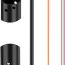 24Inch Black Unthreaded Ceiling Fan Downrod with 6 Wires