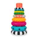 Sassy Stacks of Circles Stacking Ring STEM Learning Toy, Age 6+ Months, Multi, 9 Piece Set