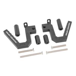 Rough Country Front Aluminum Grab Handles for Jeep Wrangler JK (2007-2018) - Black, Pair