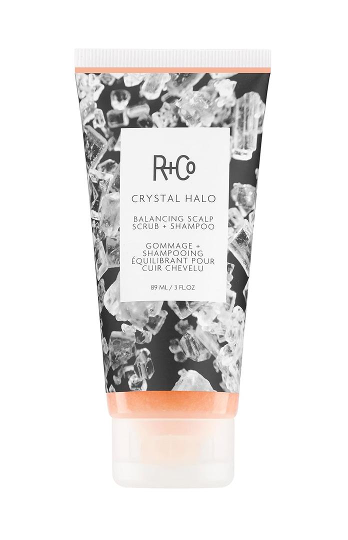 R+Co Crystal Halo Balancing Scalp Scrub + Shampoo | Purifies + Cleanses + Balances | Vegan + Cruelty-Free | 3 Oz (3 Fl Oz (Pack of 1))