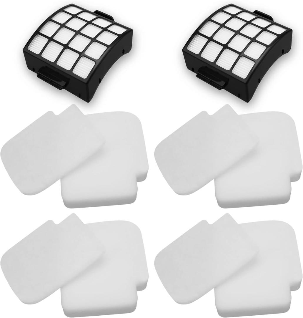 Filters Replacement for Shark Stratos AZ3002 AZ3000 AZ3000W DuoClean PowerFins Stratos Upright Vacuum Cleaner, 2 HEPA and 4 Foam & Felt Filters