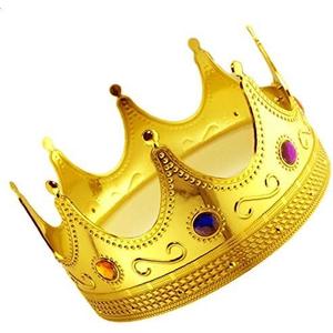 Adorox Gold Royal King Plastic Crown Prince Costume Accessory Adult/K Kid (1)