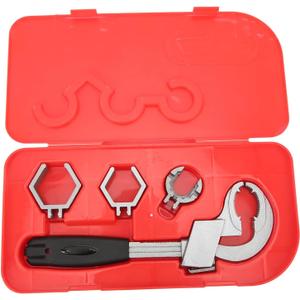 Multifunctional Sink Wrench for Plumbing Repair, Aluminum Alloy Adjustable Spring Wide Opening Faucet Spanner for Home Bathroom