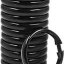 Qulable Shower Curtain Rings-24 Pack- Plastic O-Shaped Rings Hook Glide Easily on Bathroom Shower Rod (Black) (Black 24 Pack)