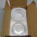 2 Cup Round Glass Food Storage Containers with Airtight Lids,18oz Round Glass Soup Container, BPA free food storage containers for Soup, Leftover. Microwave, Freezer, Dishwashe safe-4pack