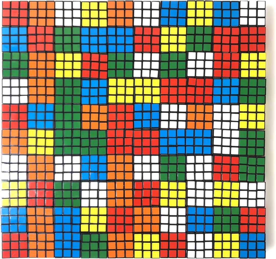100 Pack Lot of Mini Magic Cubes, Twist Puzzle, Toys, 3x3 Magic Cube Mosaic, Brain Art, Favors, Gifts, Party Supplies for Boys and Girls