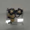 Straw Covers for Stanley Cup Accessories: Black Decorations for Stanley 30 oz & 40 oz Tumbler with Handle, Bling Letter Charms and Flower Silicone Straw Cap Topper, Trendy Stuff for Teen Girls & Women