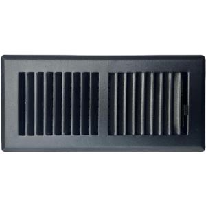 Precision Flow 4"x 14" Steel Floor Register - 2 Way Louvered Design,Black Finish - Premium Home Vent Covers, Durable & Decorative - Fits 4"x 14" Duct Openings, Easy Installation