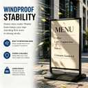 Heavy-Duty 24"x36" Double-Sided Floor Standing Foam Board Sign Holder with Refillable Water Base and Wheels for Indoor/Outdoor Display (1 UNIT)