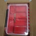 Geinxurn IPX4 Waterproof Small Storage Parts Organizer, Small Parts Case with Removable Dividers, Screwdriver Bit Set Box(2 Boxes)