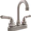 Dura Faucet (DF-PB150C-SN RV Swivel Bar Faucet with Classical Levers - 6-inch Spout (Brushed Satin Nickel)