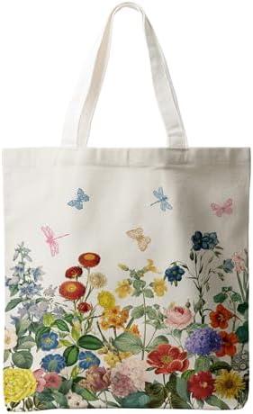 Horaldaily Canvas Tote Bag,Reusable Shoulder Tote Bag for Women Lady Casual Vacation, Shopping, Work, Gym