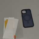 Miracase Magnetic for iPhone 15 Case (Compatible with MagSafe)with 2X Screen Protectors Military-Grade Protection, Anti-Fingerprint Translucent Matte Phone Cover for iPhone 15 6.1 inch, Dark Blue